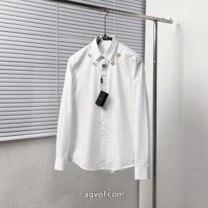 知的な雰囲気冬着物 25aw ブランドスタイルが継続的に人気ブランド コピー ショップDolce&Gabbana長袖シャツ